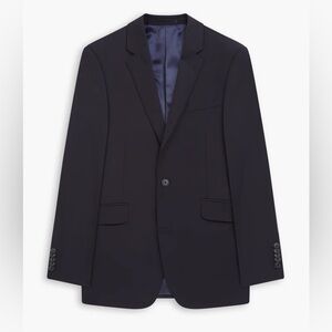 TM Lewin Super 120’s Merino Wool SlimFit Twobutton Blazer Blue Preppy Academic